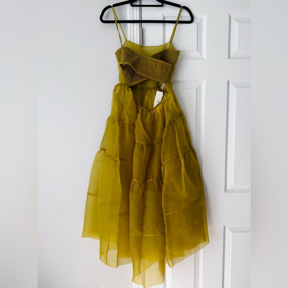 Anthropologie Oh Seven Days Organza Sheer Midi Dress, Size XS - Picture 8 of 13